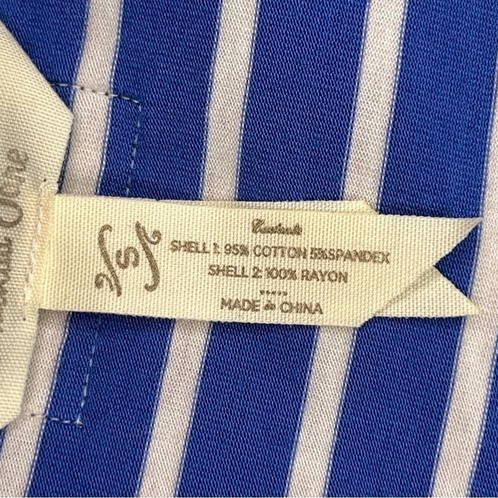 SMALL MATILDA JANE BLUE WHITE STRIPED DRESS STRETCH MAXI 3/4 Sleeve